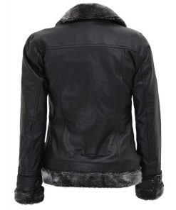 Black Shearling Jacket for Women’s