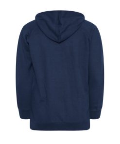 Men's And Womens Navy Blue Zipper Fleece Hoodie