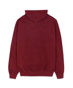 Men's And Womens Simple Style Maroon Pullover Hoodie