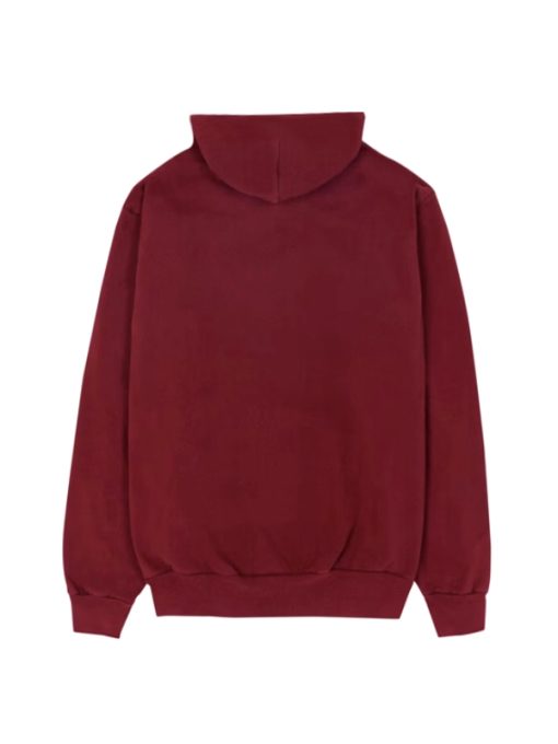 Men's And Womens Simple Style Maroon Pullover Hoodie