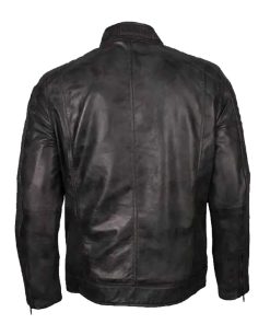 Mens-Cafe-Racer-Grey-Waxed-Biker-Jacket