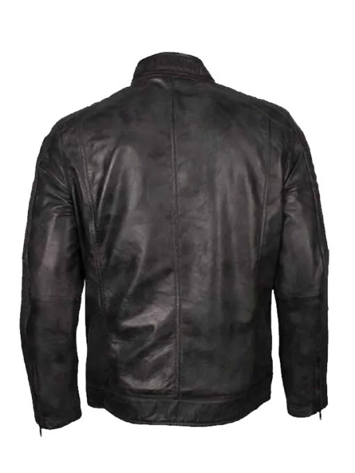 Mens-Cafe-Racer-Grey-Waxed-Biker-Jacket