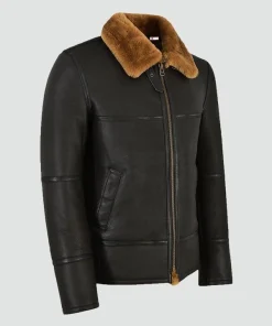 Men's Traditional Brown Shearling Jacket