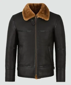 Men's Traditional Shearling Leather Jacket