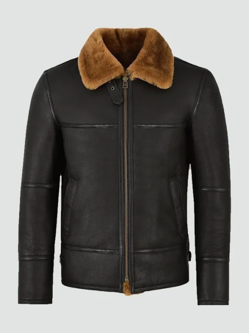 Men's Traditional Shearling Leather Jacket