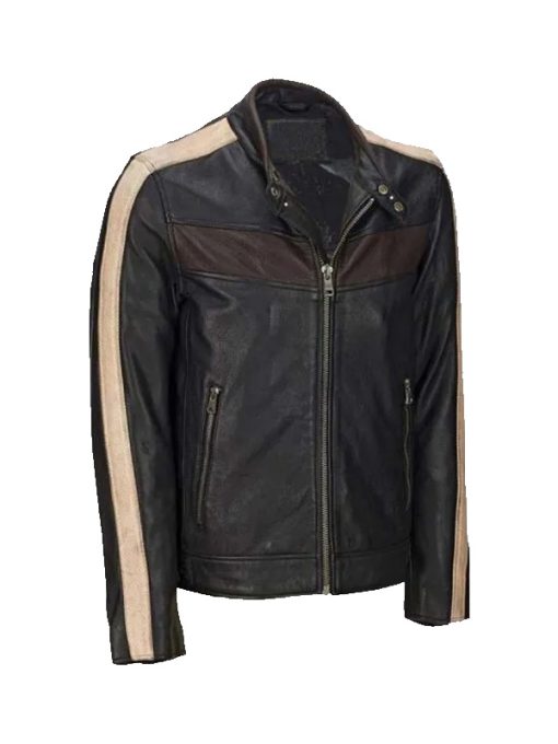 Men's Vintage Cafe Racer Black Retro Jacket