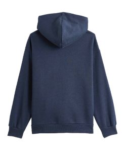 Navy Blue Pullover Fleece Hoodie