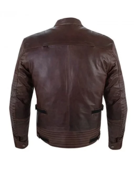 Brown Biker Leather Jacket For Men's