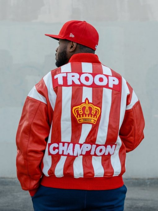 LL Cool J Troop Champion Leather Bomber Jacket