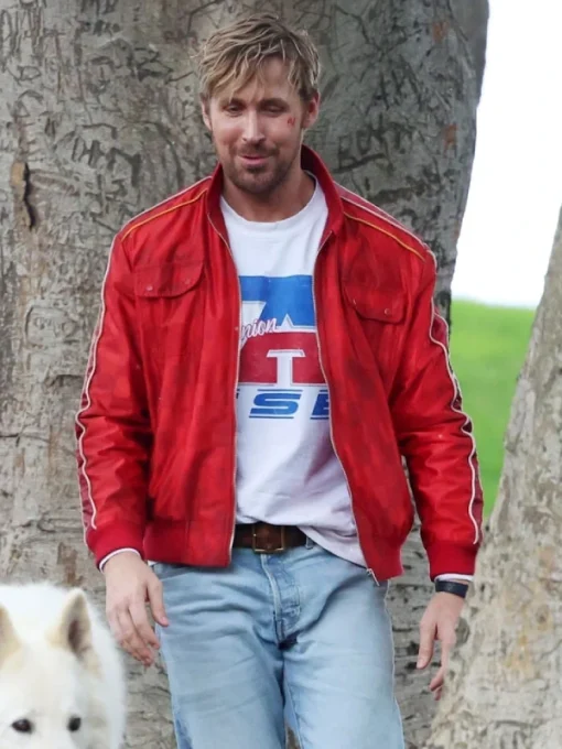The Fall Guy Ryan Gosling Red Leather Jacket