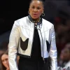 March Madness Dawn Staley Silver Leather Jacket