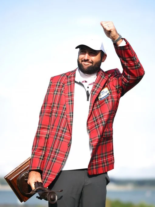 Scottie Scheffler RBC Heritage Red Plaid Jacket