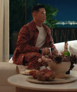 Joel Kim Booster Loot S02 Nicholas Red Floral Shirt Jacket