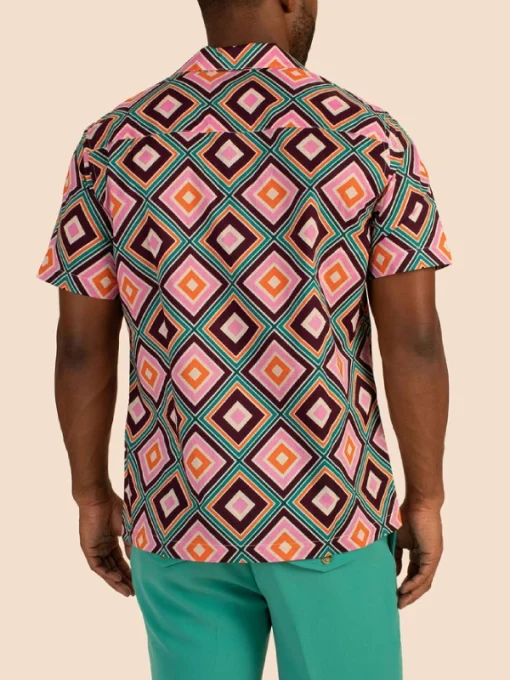 Joel Kim Booster TV Series Loot Season 02 Nicholas Diamond Print Shirt