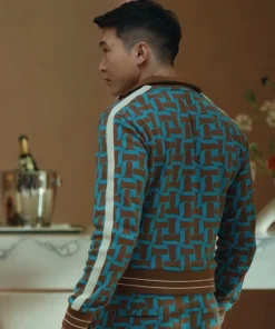 Joel Kim Booster TV Series Loot Season 2 Nicholas Zip Track Jacket