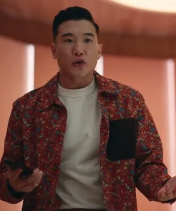 Loot Season 2 Joel Kim Booster Red Floral Shirt Jacket