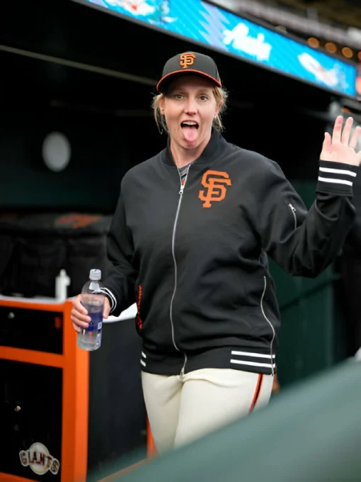 San Francisco Giants Full-Zip Black Bomber Jacket