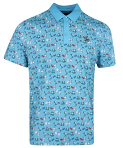 Penguin Golf Player Print Polo Shirt