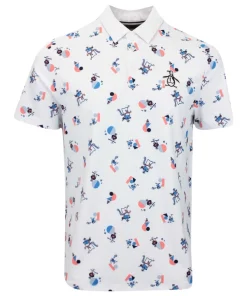 U.S. Open 2024 Penguin Golf Shirt Tour Print Polo Shirt White