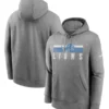 Detroit Lions Heather Charcoal Club Hoodie