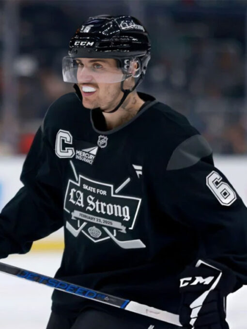 Justin Bieber Skate For LA Strong Event Black Jersey