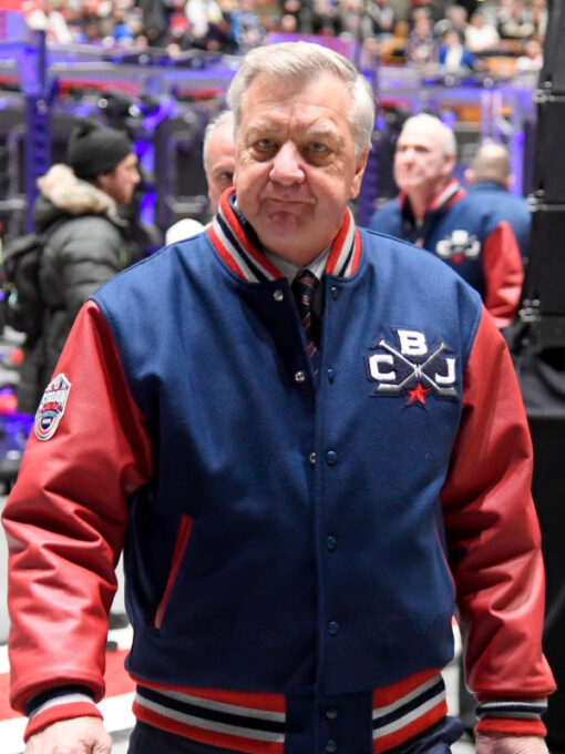 Columbus Blue Jackets 2025 Stadium Series Blue And Red Coaches Jacket