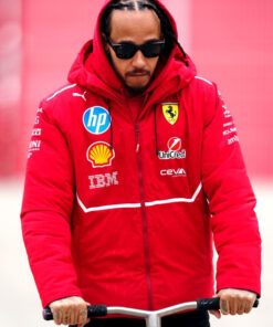 Ferrari F1 HP 2025 Red Hooded Jacket