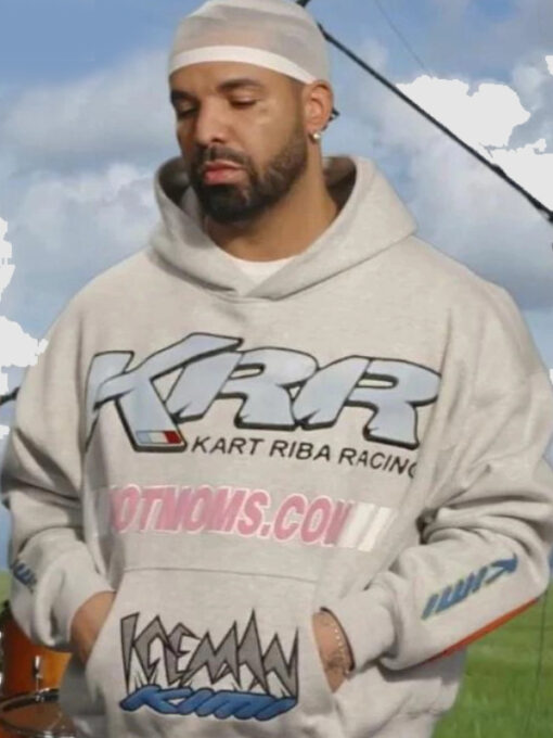 Drake KRR Kart Riba Racing Hot Moms Grey Hoodie