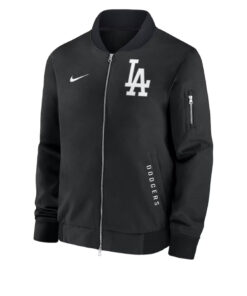 Los Angeles Dodgers Black Dugout Bomber Jacket