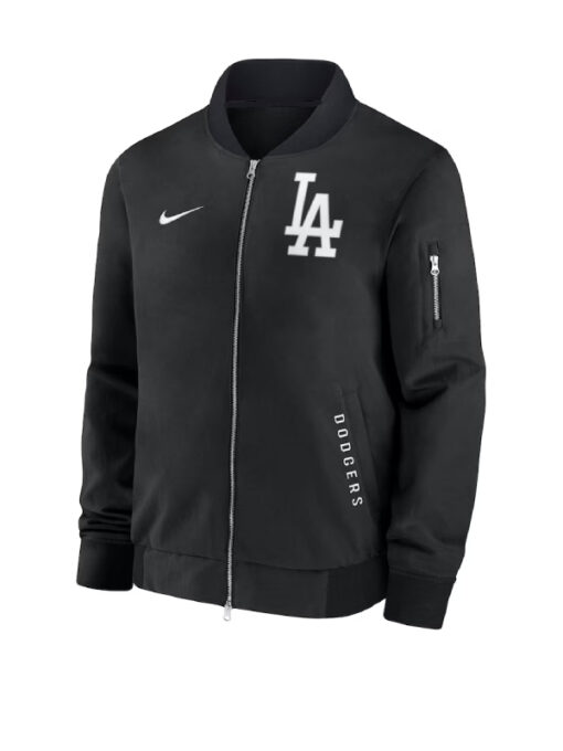 Los Angeles Dodgers Black Dugout Bomber Jacket