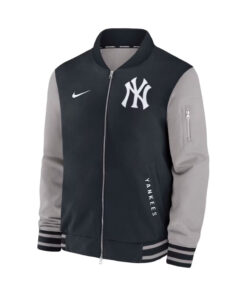 New York Yankees Navy And Gray Dugout Full-Zip Jacket