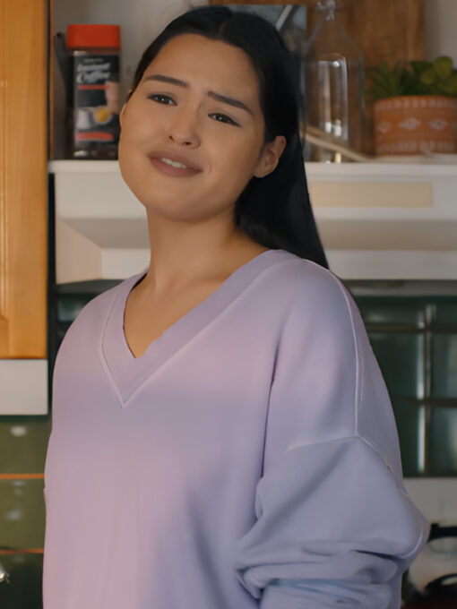 North Of North Anna Lambe Purple V Neck Sweater