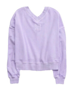 North Of North S01 Anna Lambe Purple V Neck Sweater