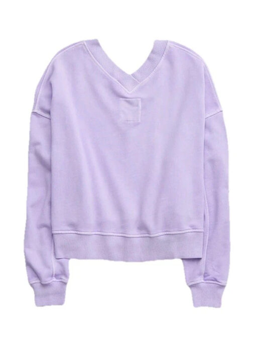 North Of North S01 Anna Lambe Purple V Neck Sweater