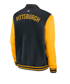 Pittsburgh Pirates Black_Yellow Dugout Full-Zip Bomber Jacket