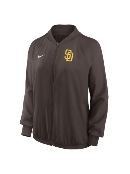 San Diego Padres Brown Team Raglan Performance Full-Zip Jacket