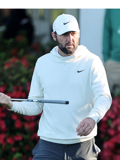 The Masters 2025 Practice Day Scottie Scheffler Off White Hoodie