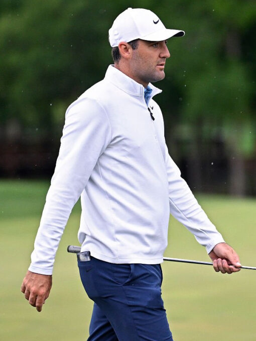 The CJ Cup 2025 Scottie Scheffler White Half Zip Sweatshirt