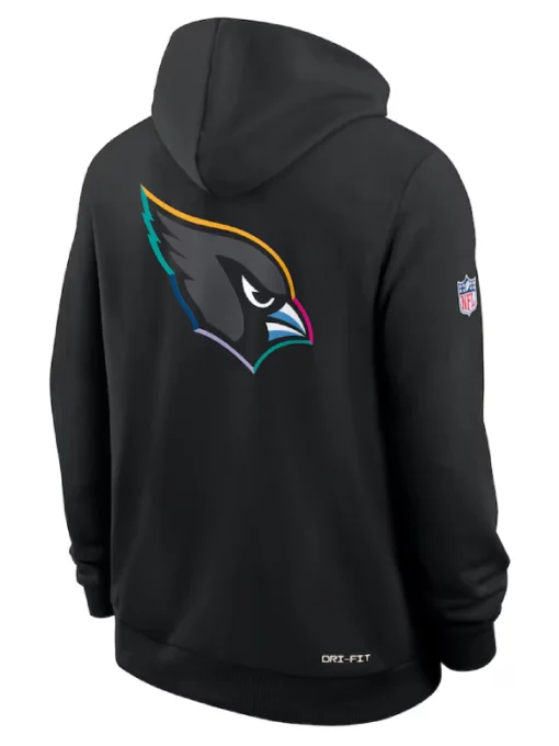 Arizona Cardinals Black 2025 Crucial Catch Sideline Dri-FIT Hoodie