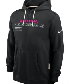 Arizona Cardinals Black 2025 Crucial Catch Sideline Hoodie