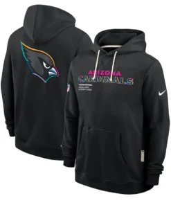 Arizona Cardinals Black 2025 Crucial Catch Sideline Standard Issue Dri-FIT Hoodie