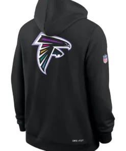 Atlanta Falcons Black 2025 Crucial Catch Sideline Dri-FIT Hoodie