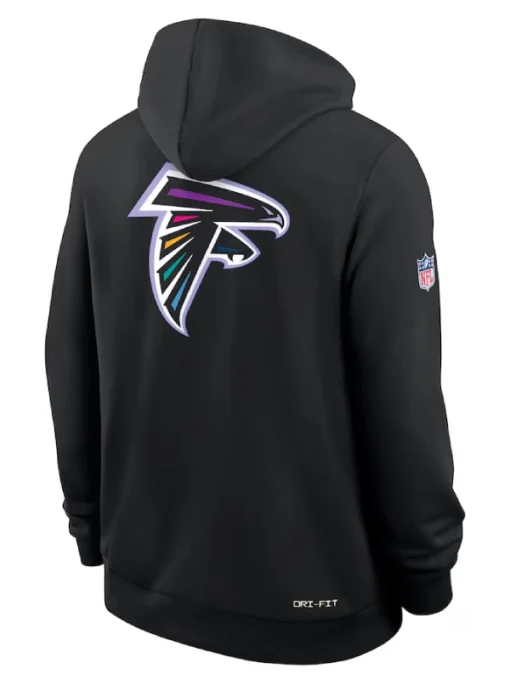 Atlanta Falcons Black 2025 Crucial Catch Sideline Dri-FIT Hoodie