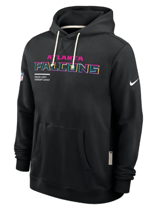 Atlanta Falcons Black 2025 Crucial Catch Sideline Hoodie