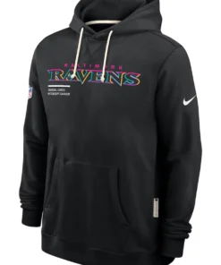 Baltimore Ravens Black 2025 Crucial Catch Sideline Hoodie