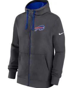 Buffalo Bills Anthracite Primetime Club Full-Zip Hoodie