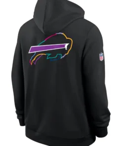 Buffalo Bills Black 2025 Crucial Catch Sideline Dri-FIT Hoodie