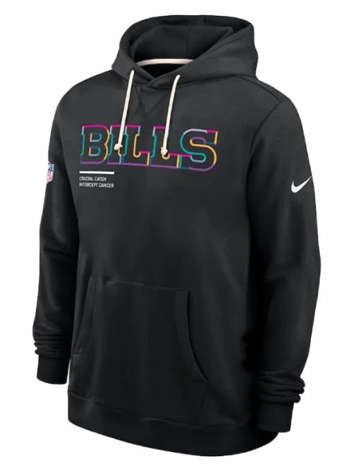 Buffalo Bills Black 2025 Crucial Catch Sideline Hoodie