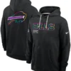 Buffalo Bills Black 2025 Crucial Catch Sideline Standard Issue Dri-FIT Hoodie