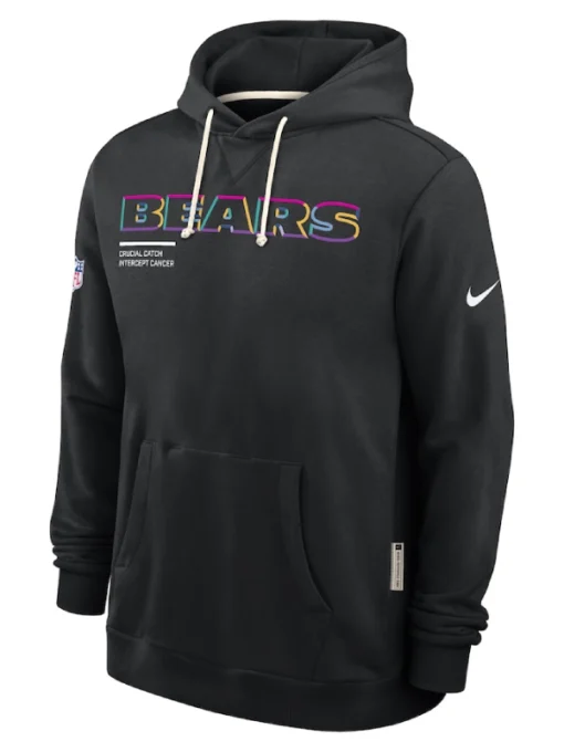 Chicago Bears Black 2025 Crucial Catch Sideline Hoodie